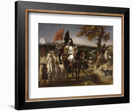 Moroccan Caid, 1837-Eugene Delacroix-Framed Giclee Print