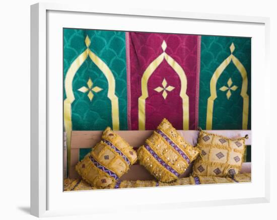 Moroccan Dinner Tent, Hotel Ksar Tinsouline, Zagora, Draa Valley, Morocco-Walter Bibikow-Framed Photographic Print