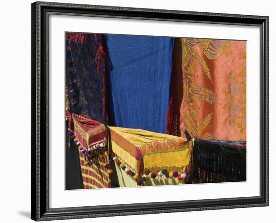 Moroccan Fabric, Dades Gorge, Dades Valley, Morocco-Walter Bibikow-Framed Photographic Print