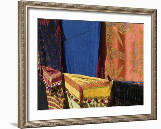 Moroccan Fabric, Dades Gorge, Dades Valley, Morocco-Walter Bibikow-Framed Photographic Print