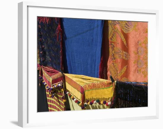 Moroccan Fabric, Dades Gorge, Dades Valley, Morocco-Walter Bibikow-Framed Photographic Print