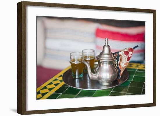 Moroccan Mint Tea Pot at a Cafe in Marrakech, Morocco, North Africa, Africa-Matthew Williams-Ellis-Framed Photographic Print