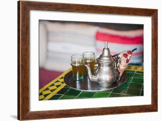 Moroccan Mint Tea Pot at a Cafe in Marrakech, Morocco, North Africa, Africa-Matthew Williams-Ellis-Framed Photographic Print