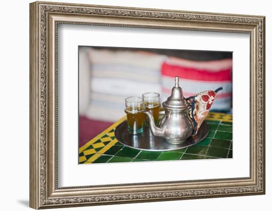 Moroccan Mint Tea Pot at a Cafe in Marrakech, Morocco, North Africa, Africa-Matthew Williams-Ellis-Framed Photographic Print