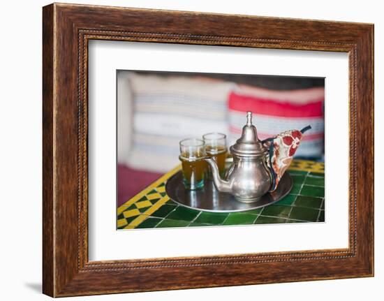 Moroccan Mint Tea Pot at a Cafe in Marrakech, Morocco, North Africa, Africa-Matthew Williams-Ellis-Framed Photographic Print