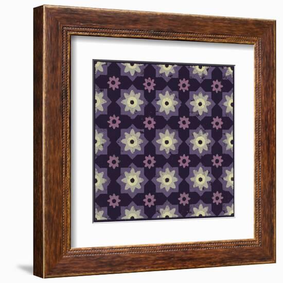 Moroccan Star Flower (Purple)-Susan Clickner-Framed Giclee Print