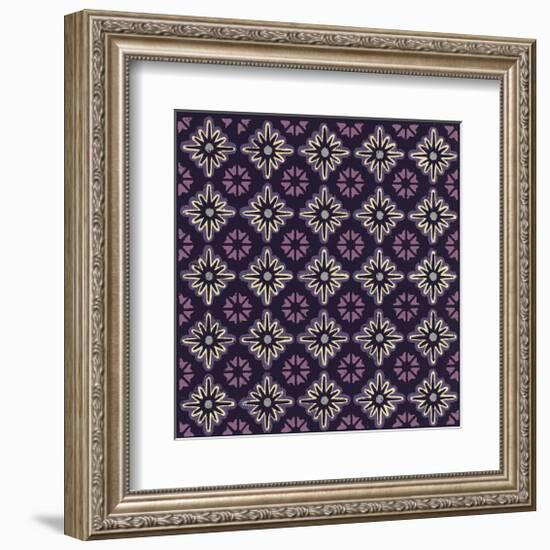 Moroccan Twelve Point Star (Purple)-Susan Clickner-Framed Giclee Print