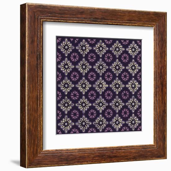 Moroccan Twelve Point Star (Purple)-Susan Clickner-Framed Giclee Print