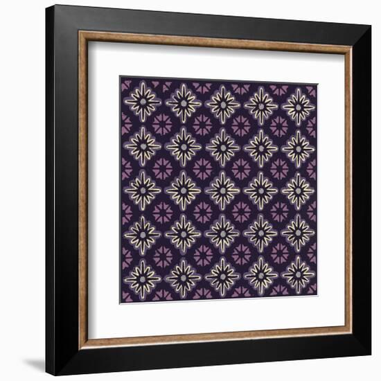 Moroccan Twelve Point Star (Purple)-Susan Clickner-Framed Giclee Print