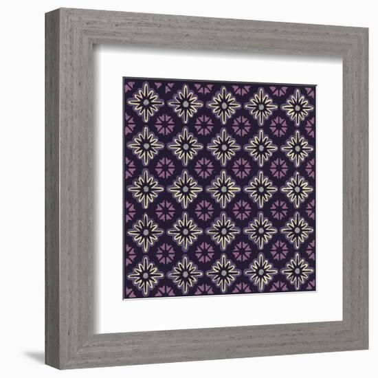 Moroccan Twelve Point Star (Purple)-Susan Clickner-Framed Giclee Print