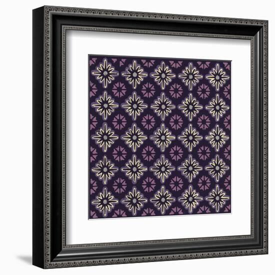 Moroccan Twelve Point Star (Purple)-Susan Clickner-Framed Giclee Print