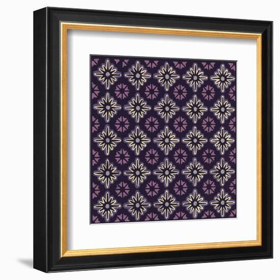 Moroccan Twelve Point Star (Purple)-Susan Clickner-Framed Giclee Print