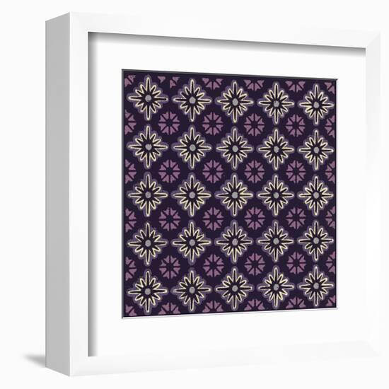 Moroccan Twelve Point Star (Purple)-Susan Clickner-Framed Giclee Print