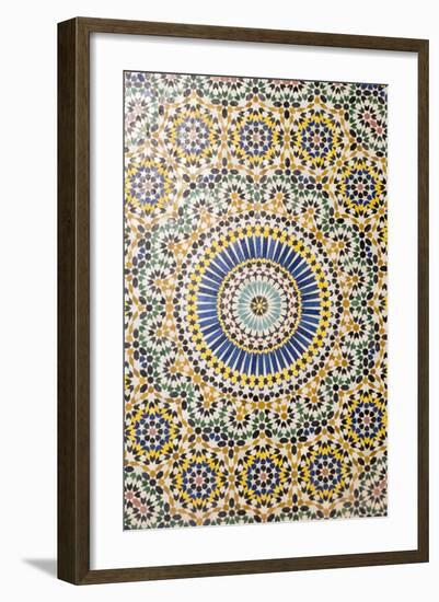 Morocco, Agdz, the Kasbah of Telouet, Zelij Moroccan Tile Work-Emily Wilson-Framed Photographic Print