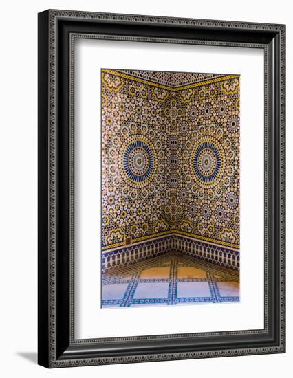 Morocco, Agdz, the Kasbah of Telouet, Zelij Moroccan Tile Work-Emily Wilson-Framed Photographic Print