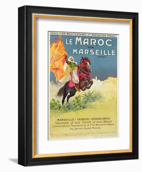 Morocco and Marseille Poster, 1913-Ernest Louis Lessieux-Framed Giclee Print