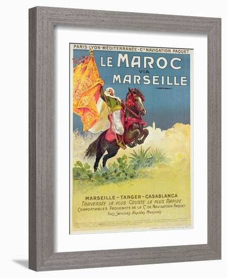 Morocco and Marseille Poster, 1913-Ernest Louis Lessieux-Framed Giclee Print