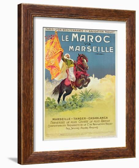 Morocco and Marseille Poster, 1913-Ernest Louis Lessieux-Framed Giclee Print