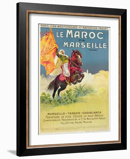 Morocco and Marseille Poster, 1913-Ernest Louis Lessieux-Framed Giclee Print