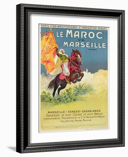 Morocco and Marseille Poster, 1913-Ernest Louis Lessieux-Framed Giclee Print