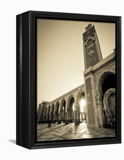 Morocco, Casablanca, Mosque of Hassan II-Michele Falzone-Framed Premier Image Canvas