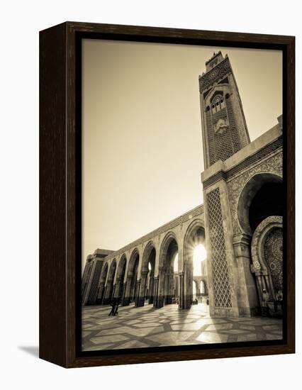 Morocco, Casablanca, Mosque of Hassan II-Michele Falzone-Framed Premier Image Canvas