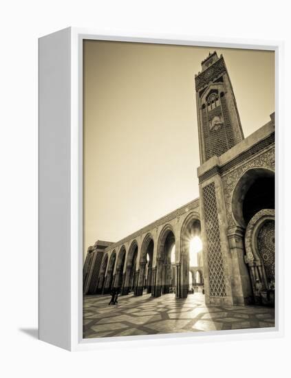 Morocco, Casablanca, Mosque of Hassan II-Michele Falzone-Framed Premier Image Canvas