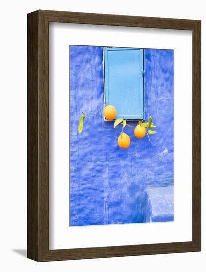 Morocco, Chaouen. Juice Seller Display of Oranges-Emily Wilson-Framed Photographic Print