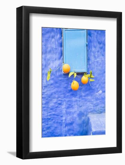 Morocco, Chaouen. Juice Seller Display of Oranges-Emily Wilson-Framed Photographic Print