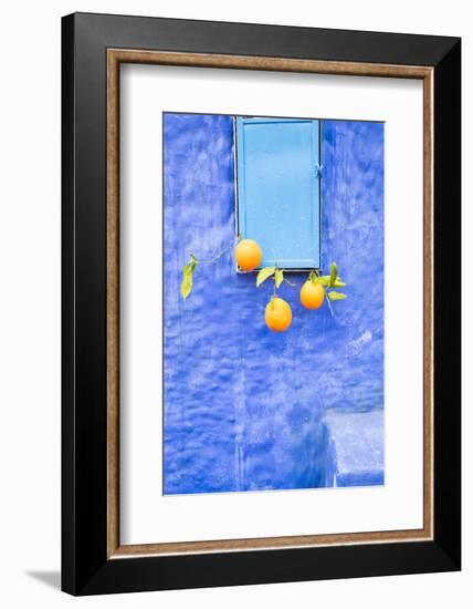 Morocco, Chaouen. Juice Seller Display of Oranges-Emily Wilson-Framed Photographic Print