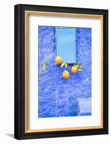 Morocco, Chaouen. Juice Seller Display of Oranges-Emily Wilson-Framed Photographic Print