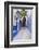 Morocco, Chaouen. Narrow Street Lined with Blue Buildings-Emily Wilson-Framed Photographic Print