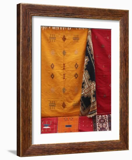 Morocco, Essaouira, Medina, Carpets Hanging Ouside Shop-Jane Sweeney-Framed Photographic Print