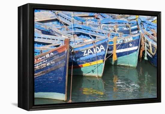 Morocco, Essaouira, Small Boats Tied in Harbor-Emily Wilson-Framed Premier Image Canvas