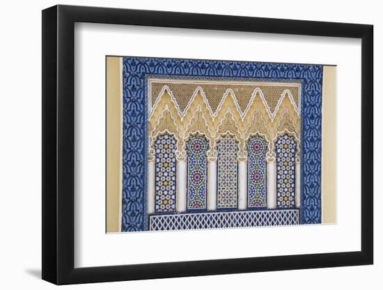 Morocco, Fes. a Detail of an Ornate Wall of the King's Palace-Brenda Tharp-Framed Photographic Print