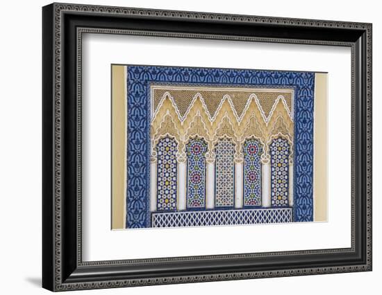 Morocco, Fes. a Detail of an Ornate Wall of the King's Palace-Brenda Tharp-Framed Photographic Print