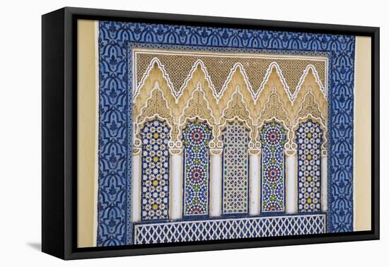 Morocco, Fes. a Detail of an Ornate Wall of the King's Palace-Brenda Tharp-Framed Premier Image Canvas