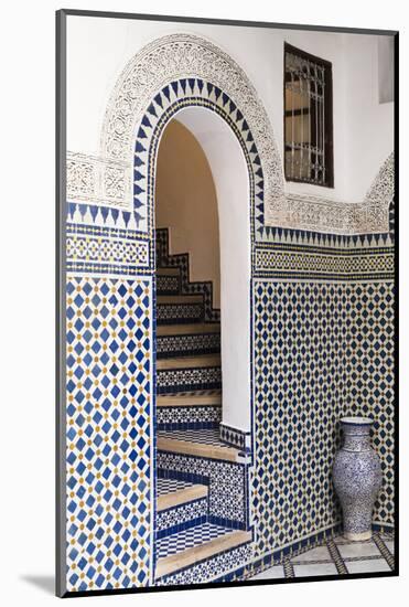 Morocco, Fes. Interior Detail of a Restored Riad-Brenda Tharp-Mounted Photographic Print