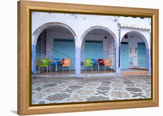 Morocco, Local Village Eatery in Chefchaouen in Village Medina-Emily Wilson-Framed Premier Image Canvas