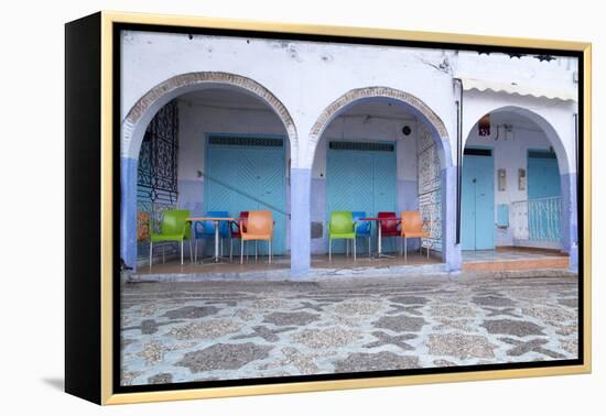 Morocco, Local Village Eatery in Chefchaouen in Village Medina-Emily Wilson-Framed Premier Image Canvas