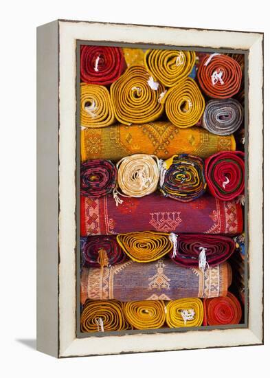 Morocco, Marrakech, Carpets in Market-Andrea Pavan-Framed Premier Image Canvas