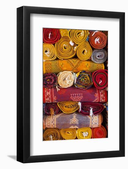 Morocco, Marrakech, Carpets in Market-Andrea Pavan-Framed Photographic Print