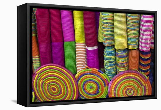 Morocco, Marrakech. Colorful Baskets of Morocco.-Kymri Wilt-Framed Premier Image Canvas