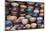 Morocco, Marrakech. Colorfully painted ceramic bowls for sale in a souk, a shop.-Brenda Tharp-Mounted Photographic Print