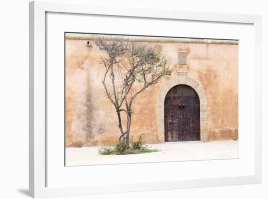 Morocco, Marrakech. Doorway Set into a Beige Way-Emily Wilson-Framed Photographic Print