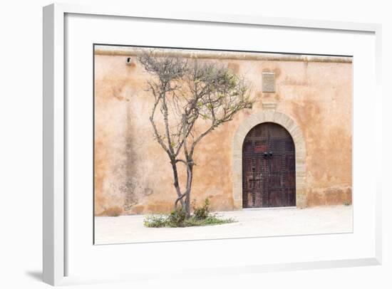 Morocco, Marrakech. Doorway Set into a Beige Way-Emily Wilson-Framed Photographic Print