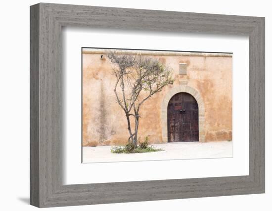 Morocco, Marrakech. Doorway Set into a Beige Way-Emily Wilson-Framed Photographic Print