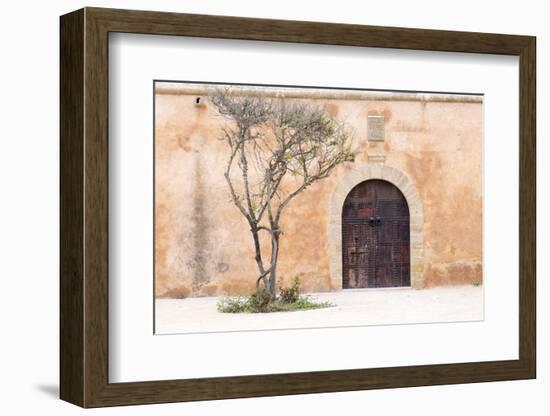 Morocco, Marrakech. Doorway Set into a Beige Way-Emily Wilson-Framed Photographic Print