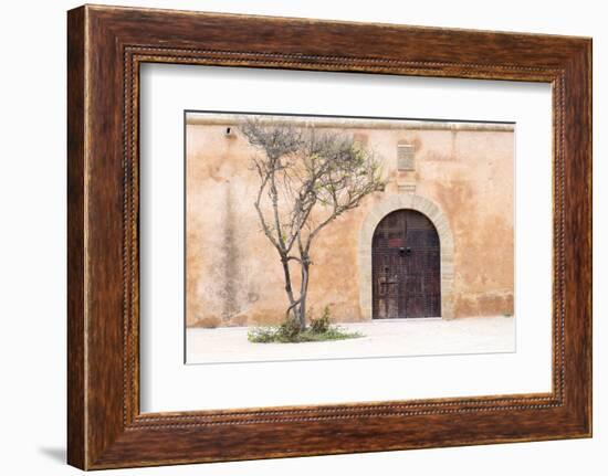 Morocco, Marrakech. Doorway Set into a Beige Way-Emily Wilson-Framed Photographic Print