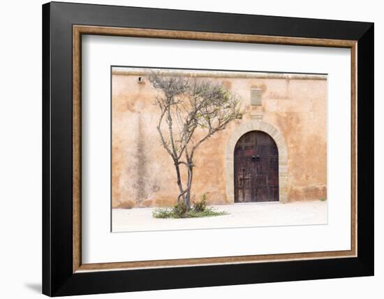 Morocco, Marrakech. Doorway Set into a Beige Way-Emily Wilson-Framed Photographic Print